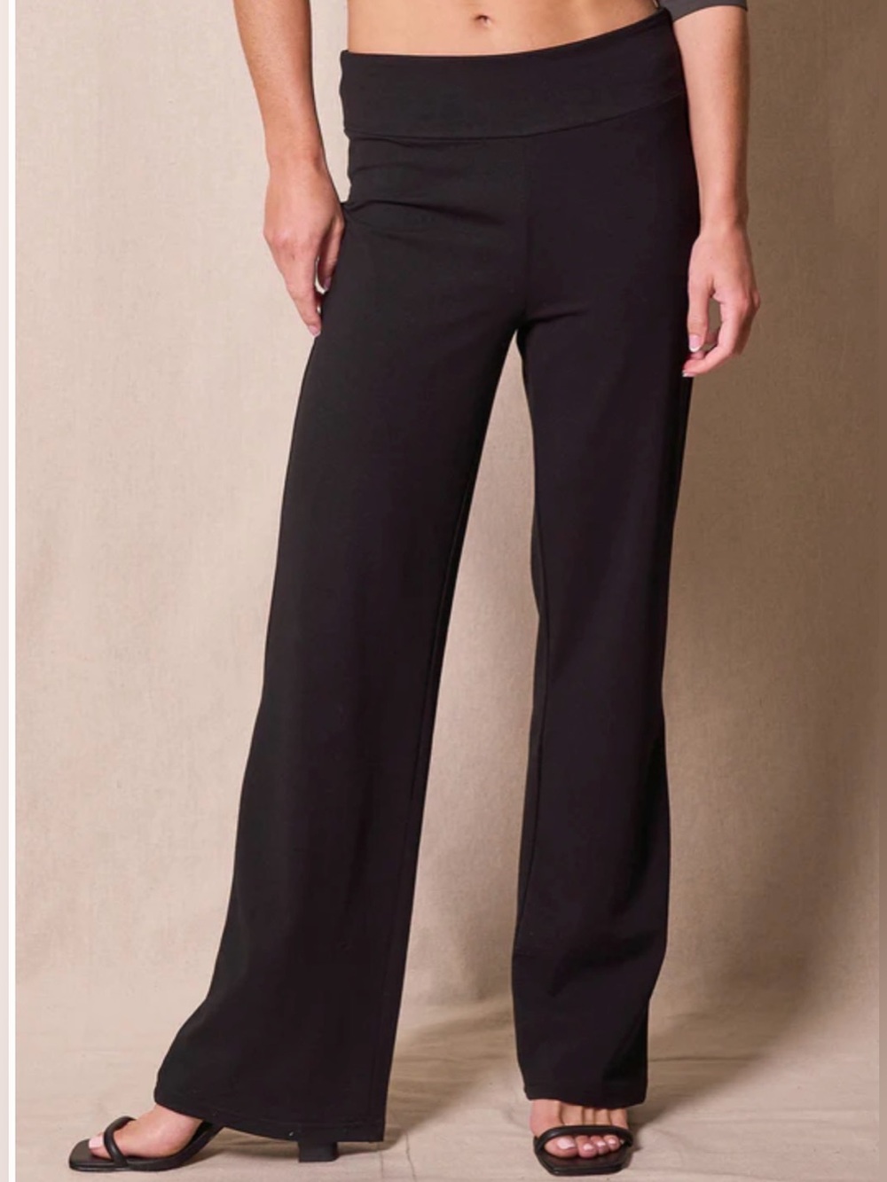 Saivana Bamboo / Organic Cotton Classic Straight Leg Pants - Black